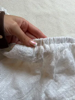 White Fox Boutique White Eyelet Shorts thumbnail 4