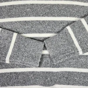 J. Crew Gray White Relaxed Stripe Turtleneck Sweater Dress XS Wool Blend BC720‎ thumbnail 3