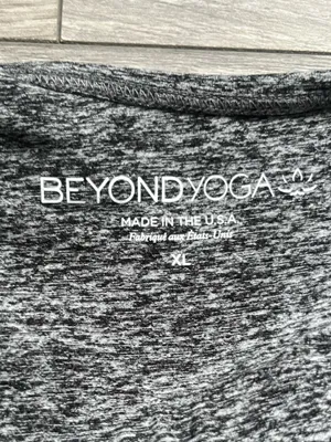 Beyond Yoga Gray Space Dye Longline Shelf Bra Cropped Tank Crossover Straps XL thumbnail 5