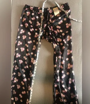 - Old Navy Sleepwear bottoms(black with pink flower print) and top(white) thumbnail 5