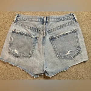 AGOLDE Jaden High Rise Distressed Denim Shorts Size 29 thumbnail 4