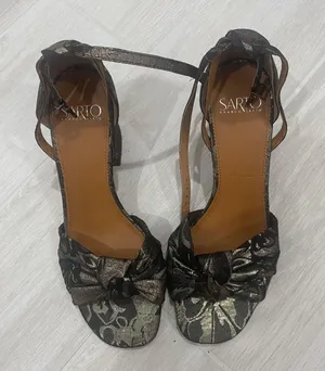 Franco Sarto Designer Bow Top Sling Back Heel Sandals Women Size 9 thumbnail 1