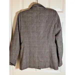 New! Allegra K Women's Plaid Blazer One Button Lapel Neck‎ Jacket thumbnail 10