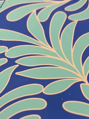 Kate Spade Cobalt Blue and Mint Green SeaFern Leaf-Print Tote thumbnail 13