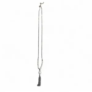 Paparazzi One Sway or Another Silver Tassel Statement Opera Length Necklace thumbnail 4