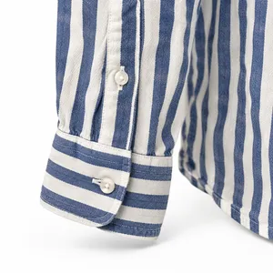 Aerie Blue White Striped Button Down Shirt Long Sleeve Pocket Top Womens XS thumbnail 4