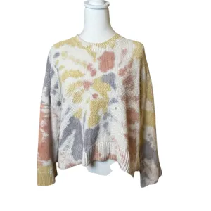 Madewell Tie-Dye Westford Pullover Sweater Pastel Cotton‎ Small Artsy Boho Boxy thumbnail 10