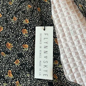 Flynn Skye Brown Floral Mini Dress Square Neck Long Sleeve Boho Whimsigoth NWT S thumbnail 5