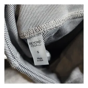 Beyond Yoga Ribbed Gray Biker Shorts Size: S thumbnail 3