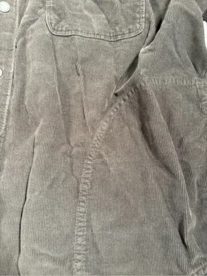 Aerie offline Corduroy Button-Up Shirt Jacket in Charcoal small thumbnail 7