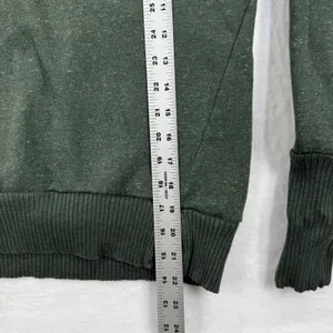Aloha Island ALO Yoga Haze‎ Funnel Neck Sweatshirt Green Speckled Turtleneck Thumbholes XS thumbnail 3