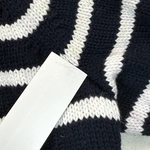 Chaps Breton Striped Cotton‎ Knit Sweater Gold Button Detail Nautical XL READ thumbnail 9