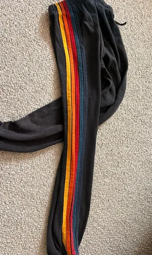 Aviator Nation 5 Stripe Sweatpants Grey M thumbnail 2