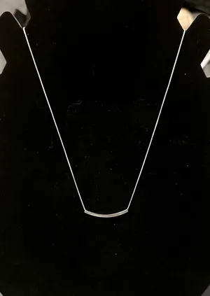 Sterling Silver Necklace with sterling bar thumbnail 2