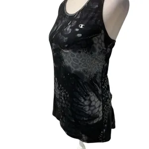 Champion Women's Black and Gray Patterned Tank Top Excellent Condition thumbnail 2