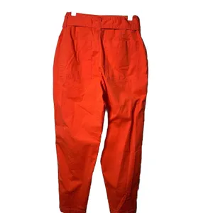 Women's High-Rise Tapered Ankle Tie-Front Pants - A‎ New Day Orange Size 4 thumbnail 8