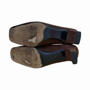 Salvatore Ferragamo Women's Sz 8.5 Brown Tassel Square Toe Heels Suede Leather thumbnail 8
