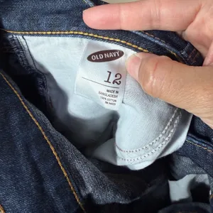 Old Navy Y2K Dark Wash Denim Mini Skirt‎ Size 12 Indigo Blue Cotton thumbnail 4