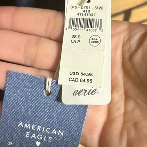 American Eagle Denim‎ Blue One Piece Cheeky Swimsuit Size Small thumbnail 8