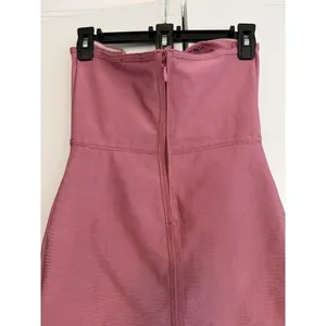 PrettyLittleThing Womens Dusty Pink Strapless Bandage‎ Ruffle Midi Dress Size 6 thumbnail 6