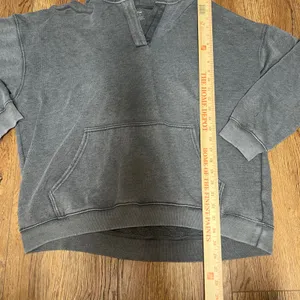 Aerie Charcoal Grey Pullover Hoodie‎ Womens S Oversized Faded Relaxed Sweatshirt thumbnail 3