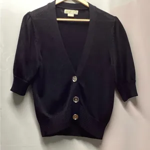 Michael Michael Kors short waist snap front cardigan Black Size Medium thumbnail 10