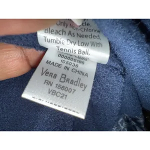 Vera Bradley Fleece vest Women's Small paisley‎ gray/Blue Polyester Cozy puff thumbnail 7