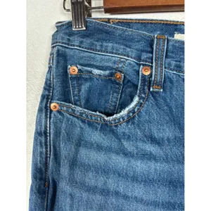 Levi's Low Pro Straight Leg Jeans Women's Size‎ 25 Blue Distressed Ripped thumbnail 7