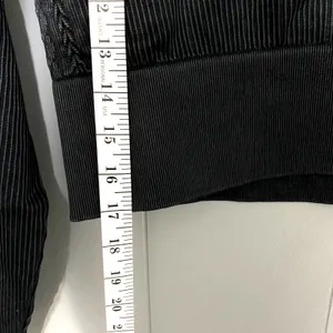 NEW Aerie Offline Black Sidewalk Seamless Ribbed Long Sleeve Cropped Top XL thumbnail 4