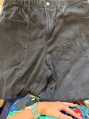 Madewell Pull-On Balloon Jeans in Hobson Wash: Paperbag Edition Sz L thumbnail 6
