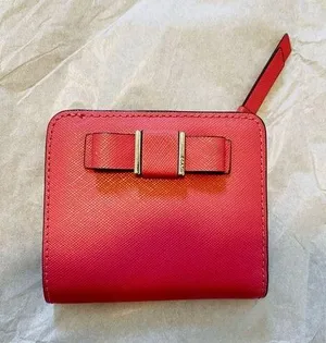Coach wallet with bow tie in pink thumbnail 1