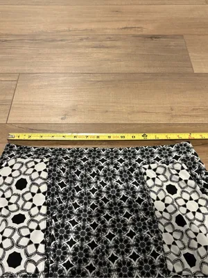 New directions pull on floral boho Printed Wide-Leg Pants Black‎ & White medium thumbnail 6