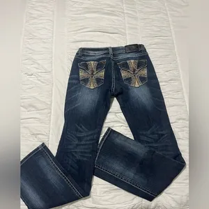 GRACE IN LA Bootcut Blue Jeans thumbnail 2