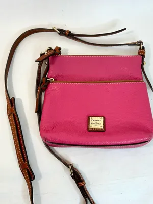 Dooney & Bourke Pebble Grain Crossbody in Bright Fuchsia Pink, Dust Bag Included thumbnail 5