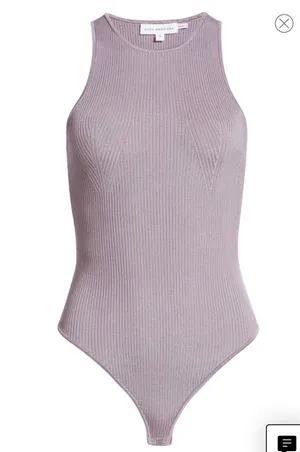 Rib Sleeveless Bodysuit thumbnail 2