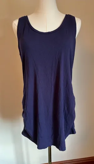 Motherhood Navy Scoop Neck Maternity Tank thumbnail 1