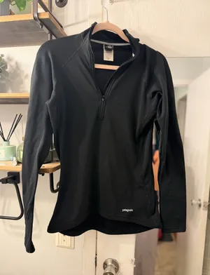 Patagonia Women's Black Half-Zip Performance Pullover thumbnail 1
