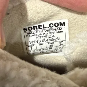 SOREL HARLOW WATERPROOF LACE COZY ANCIENT‎ FOSSIL Size 7 A48 thumbnail 11