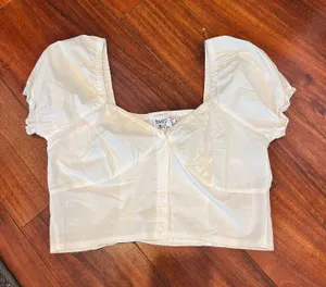 Princess Polly white puff sleeve milkmaid top 8 thumbnail 1