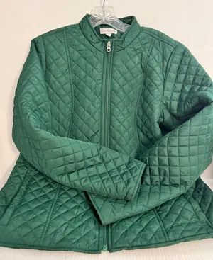 Kim Rogers Ladies Emerald Green Quilted Jacket thumbnail 1