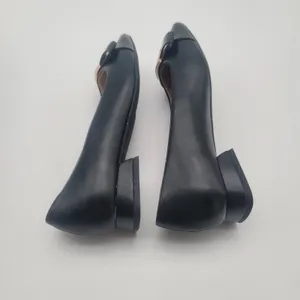 C.Paravano Flats Women Shoes US 7.5 EUR 38 Black Square Toe Metal Buckles Ballet thumbnail 12