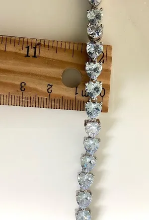 Crystal Tennis Bracelet Silver thumbnail 4