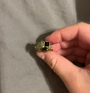Lia Sophia Ring With Green And Brown Stones thumbnail 1
