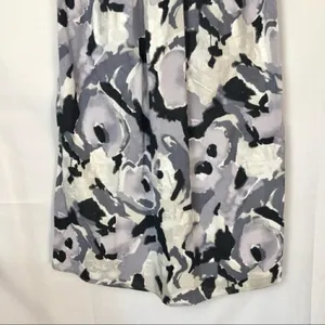 Susana Monaco Purple & Gray Strapless Rose Floral A-Line Maxi‎ Dress 2 thumbnail 4