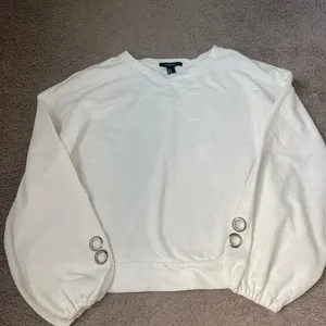 White Women's Top with Ring Accents thumbnail 2