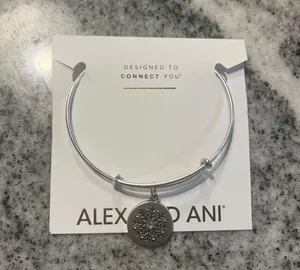 ALEX AND ANI New With Tags Snowflake Silver Charm Bracelet thumbnail 1