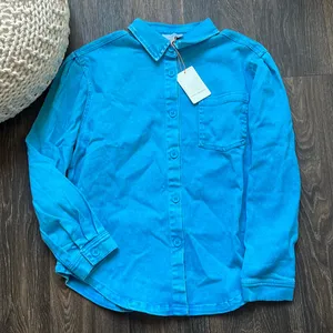 Skies are Blue Blue Denim Button Up thumbnail 1