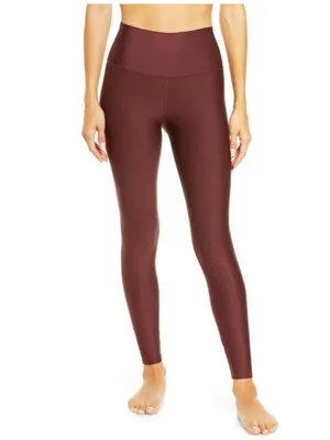 Alo 7/8 High-Waist Airlift Leggings Cherry Cola Hi-Rise Waisted Skinny Tights S thumbnail 3