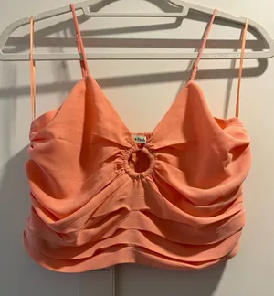 Abercrombie & Fitch Coral Ring-Detail Ruched Cami thumbnail 1