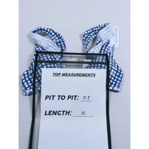 NWT Southern Tide Gingham Ruffle Bikini Top Swim Small Blue Preppy Coastal thumbnail 6